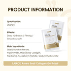 LAIKOU Korea Snail Collagen Essence Mask Hydrating Sheet Mask Anti-Wrinkle Face Mask Firming Skin Care 25g*20pcs