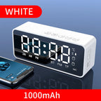 Alarm Clock Radio FM Bluetooth Speaker Portable Subwoofer Caixa De Som Sound Box Music Wireless Mini Woofers Bocina Lamp Column