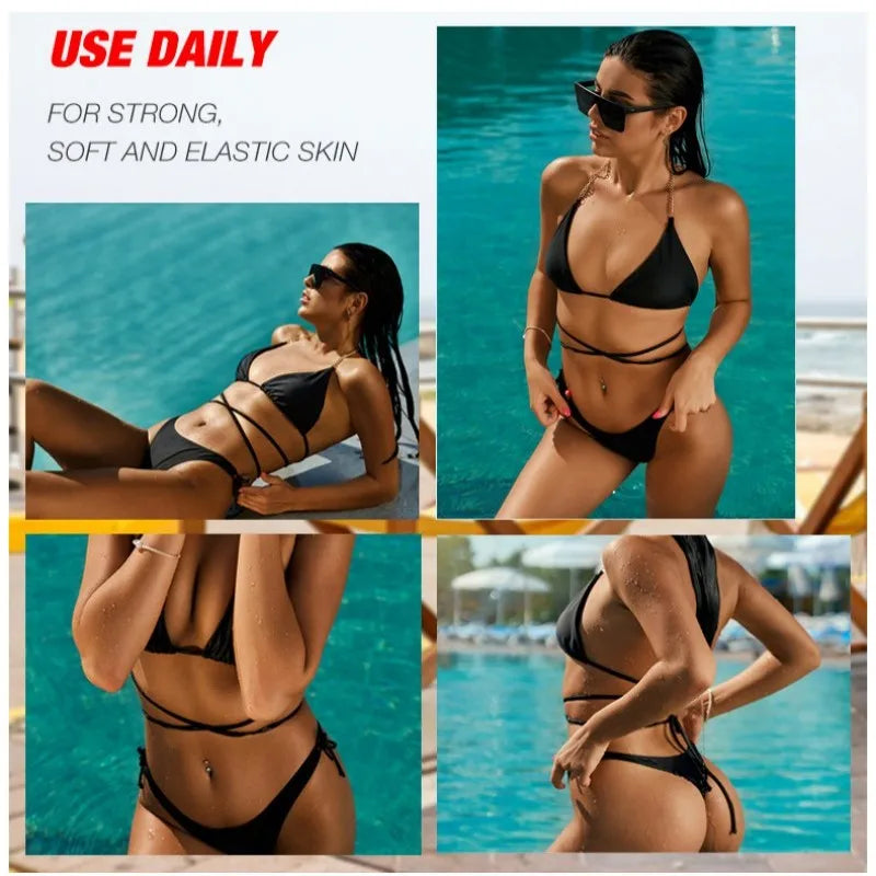 Instant Dark Tanning Lotion - Natural Self-tanner, bringing the body a stripe-free medium dark gradient tan
