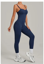 Women's Yoga Jumpsuits Sports Fitness One-piece Beauty Back Strap Pocket Hip-lifting Slim Fit Running Workout Training Bodysuits