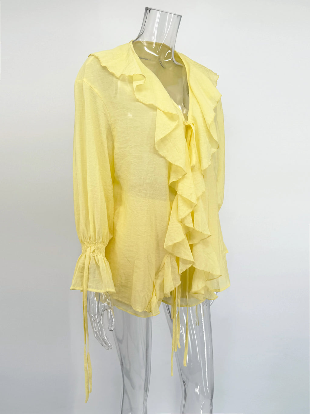 Casual Shorts Two-piece Set For Women Ruffled Loose Tie Top Simple Shorts Set OL Office Lady Summer Female Shorts Suit