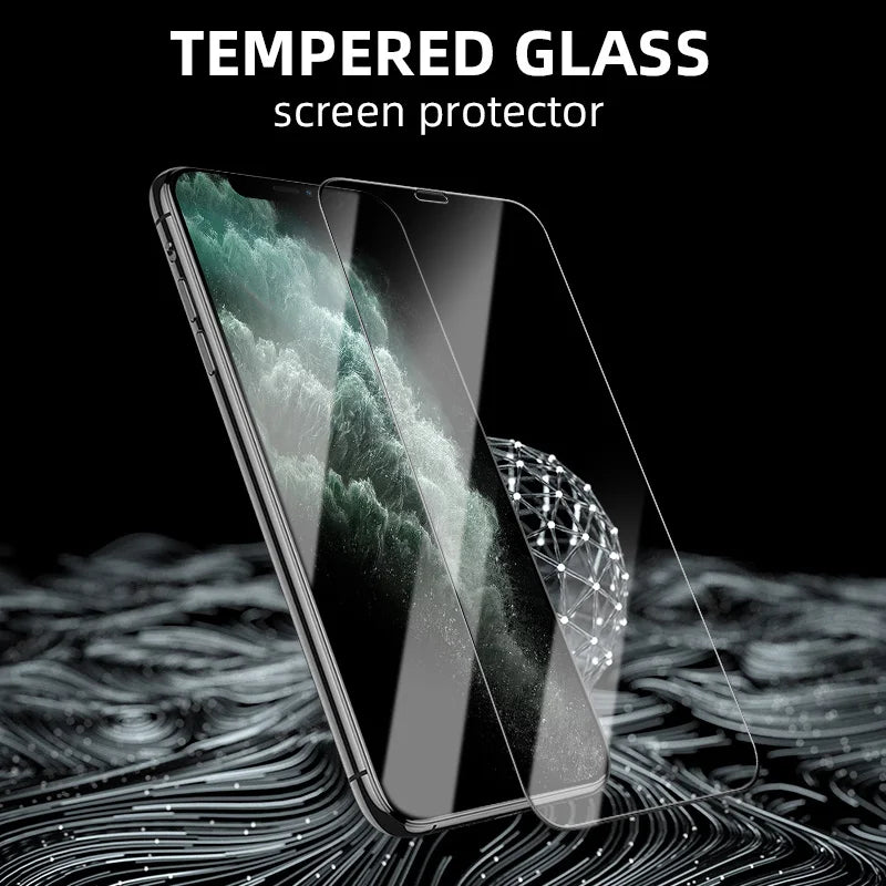 1-5PCS 9D Full Cover Tempered Glass For iPhone 17 16 15 11 12 13 14 Pro Max 16E Screen Protector For iPhone 13 Mini XR X XS Max