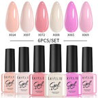 LILYCUTE Nail Gel Polish Set Pink Green Spring DIY Nail Art Design Long Lasting Soak Off UV Gel Manicure Painting Gel Vernis Kit