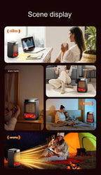 Portable Electric Heater Portable Desktop 1000W PTC Heating Fan Warm Air Blower for Household Office Mini Space Heater