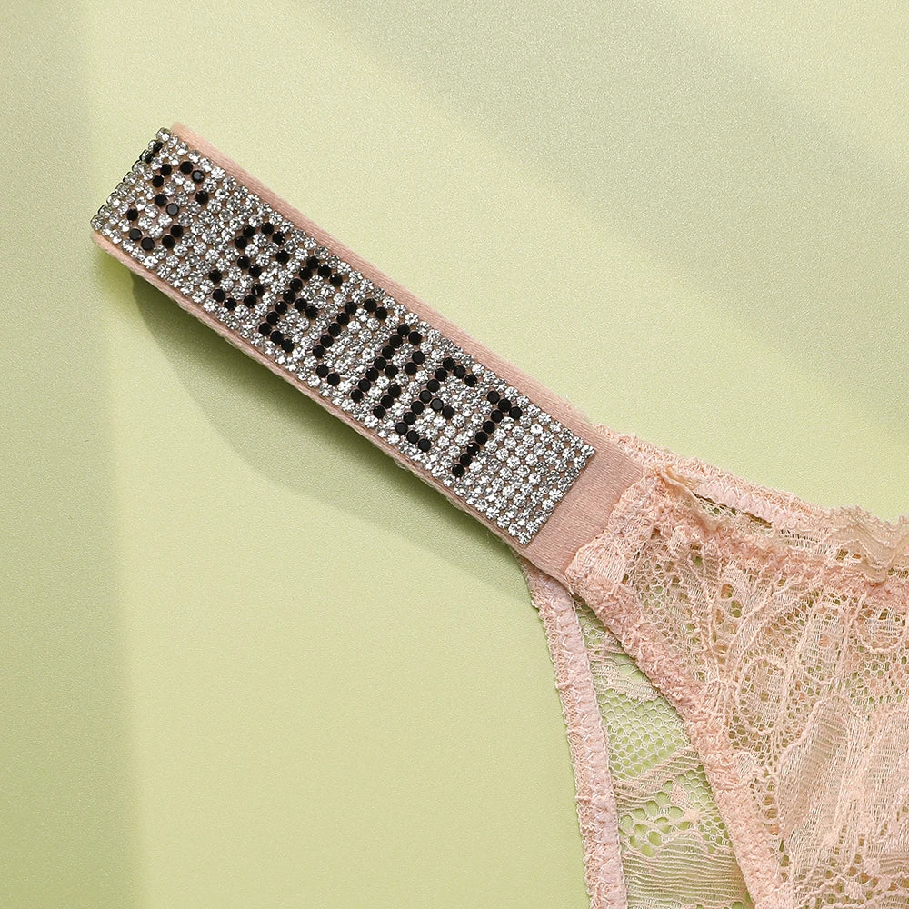 Bra and Panty Set Comfortable push up Shapewear Adjustable Padded Gathered New V Lace Lingerie Set Women's Sexy