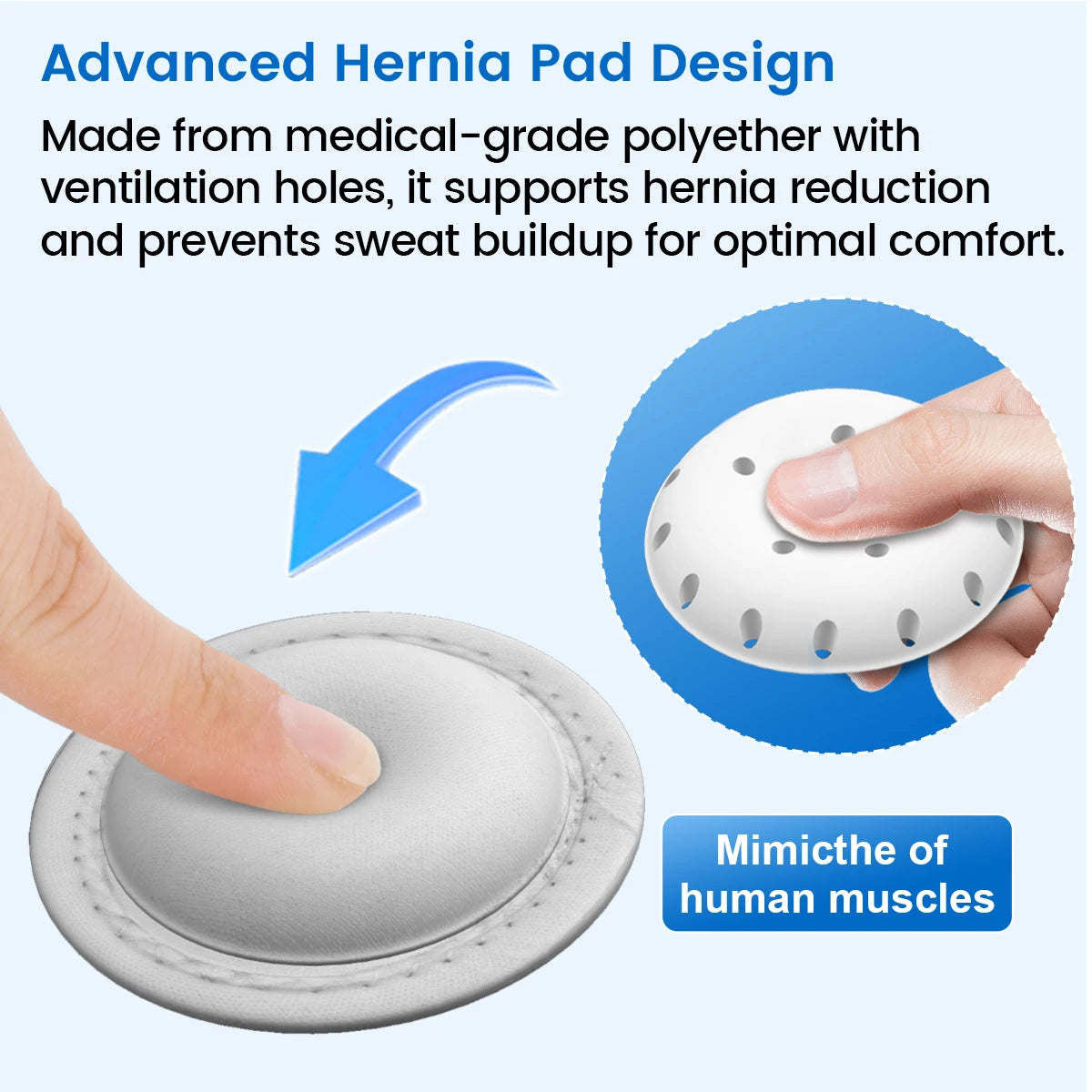 VELPEAU Baby Belly Hernia Belt with 3 Compression Pads, Umbilical Hernia Band Belly Button Abdominal Binder for Infant Newborn