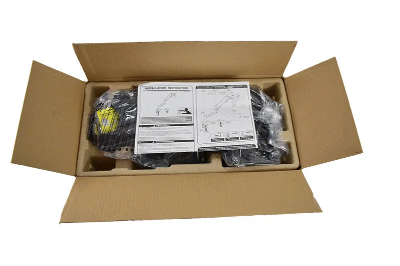 D-MOUNT D80 metal alumin 2-10KG 13"-32" monitor desktop stand mount gas spring arm full motion rotate clamp 0-60mm grommet