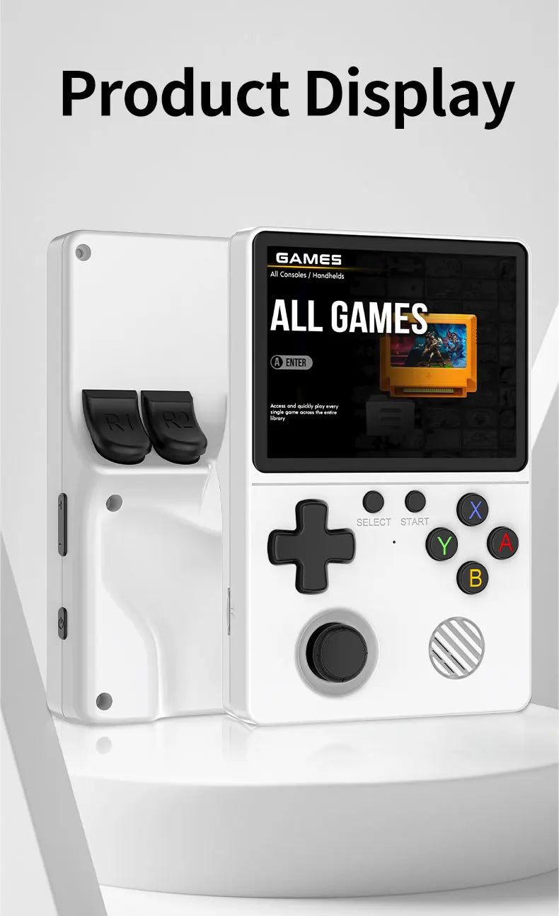 Newly Handheld Game Console with Multi-Platform Operation Support, HD IPS Screen, 3D Joystick, Ergonomic Game Console GB350
