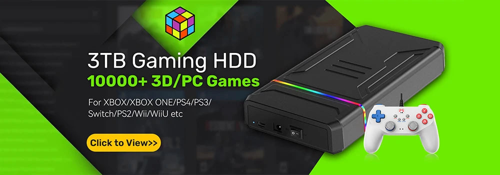 Launchbox 2T Game Hard Drive Disk for PS4/PS3/PS2/Wii/WiiU/GAMECUBE etc with 4200+ 3D/PC Games Portable Game Console For Laptop