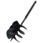 Black Steel Ground Auger, 250mm Handle Design, Robust Solid Structure, Durable Manual Tool for Garden Courtyard Digging