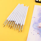4/5/10pcs Miniature Hook Line Pen art painting brushes weasel hair paint brush gouache watercolor oil paint artists Hand Painted