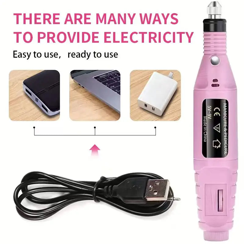 Complete set of nail tools, nail lamp+polishing machine+care tools can be DIY exclusive romantic nail art at home, nail kit tool