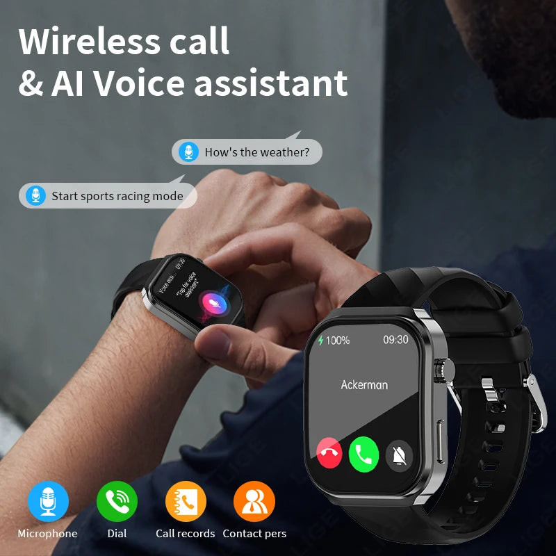 LIGE 2026 New AI Healthy Diagnose Smart Watch Blood Lipid Uric Acid Bluetooth Call Blood Pressure Health Smartwatch Men Women Secondary image