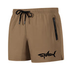 Shark Graphic Men's Board Shorts Summer Casual Beach Shorts with Mesh Liner Zipper Pockets Quick Dry Swim Trunks Bathing Suit