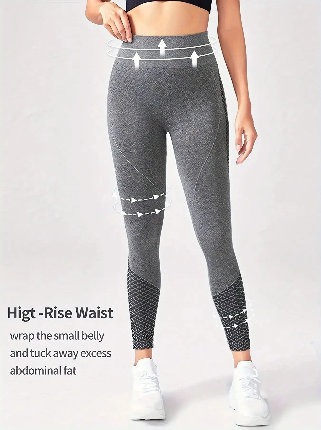 Women Seamless Yoga Leggings High Waist Push Up Tights For Gym Workout Running Fitness Daily Wear Image principale du produit