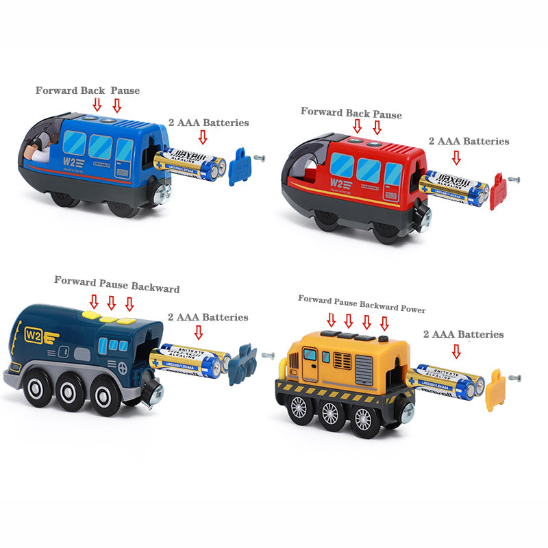 Train Track Wooden Train Toys Magnetic Set Electric Car Locomotive Diecast Slot Fit All Wood Brand Biro Railway Tracks for Kids