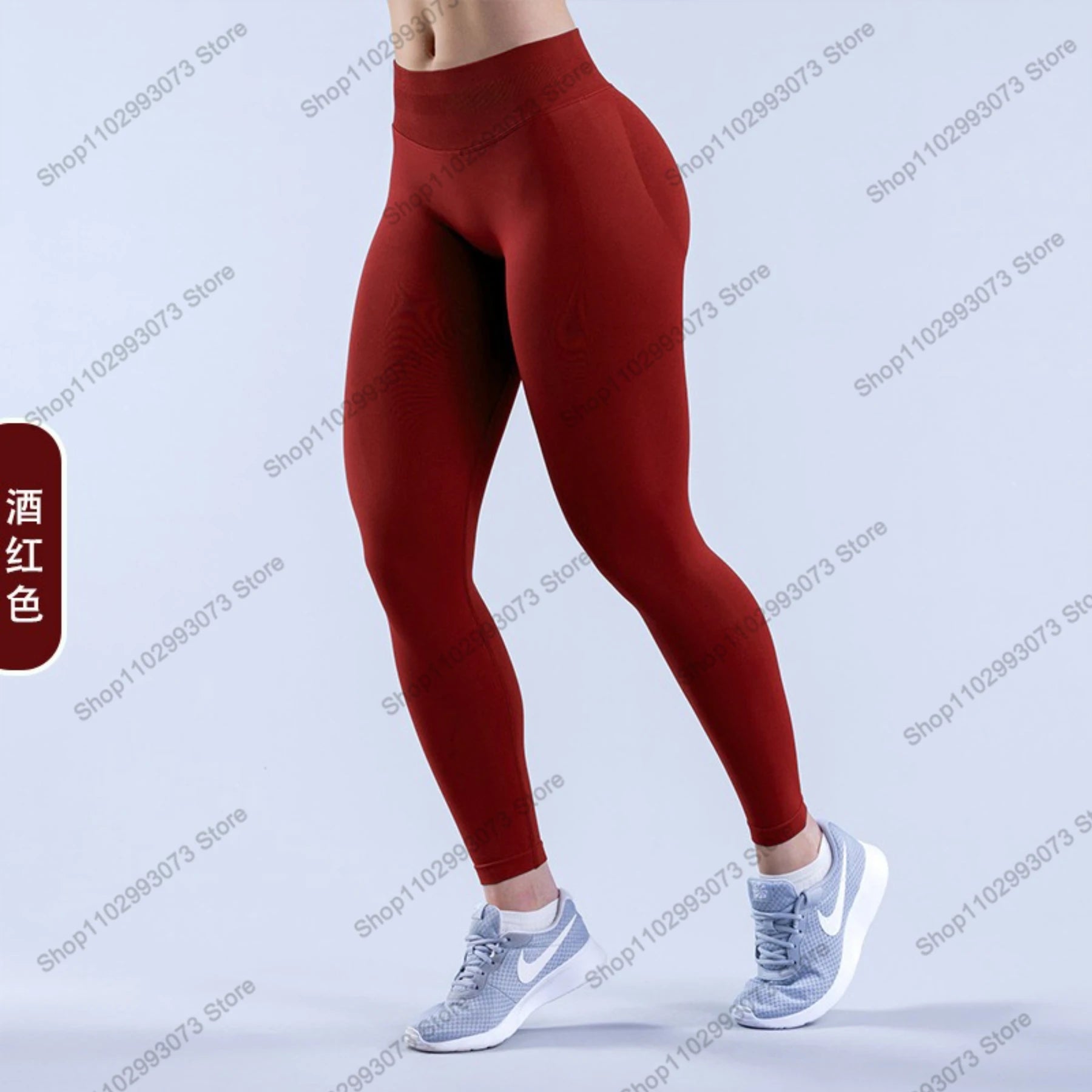 Women's High Waist Seamless Yoga Leggings Tummy Control Butt Lifting Workout Pants Soft Athletic Leggings for Gym Fitnes Running