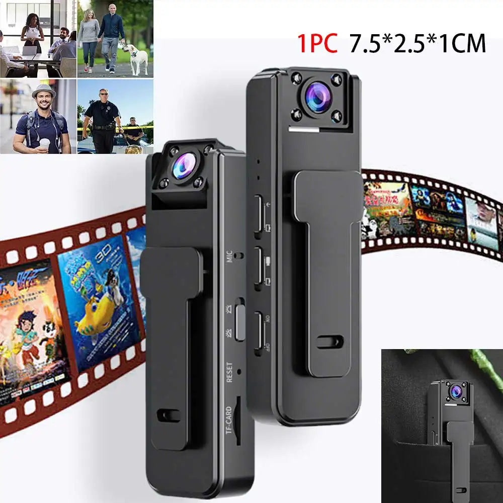 1080P Mini Body Camera Action Cam with Audio & Video Thumb Hands Free Waterproof Recording Wearable Cameras Portable Camcorder Image principale du produit
