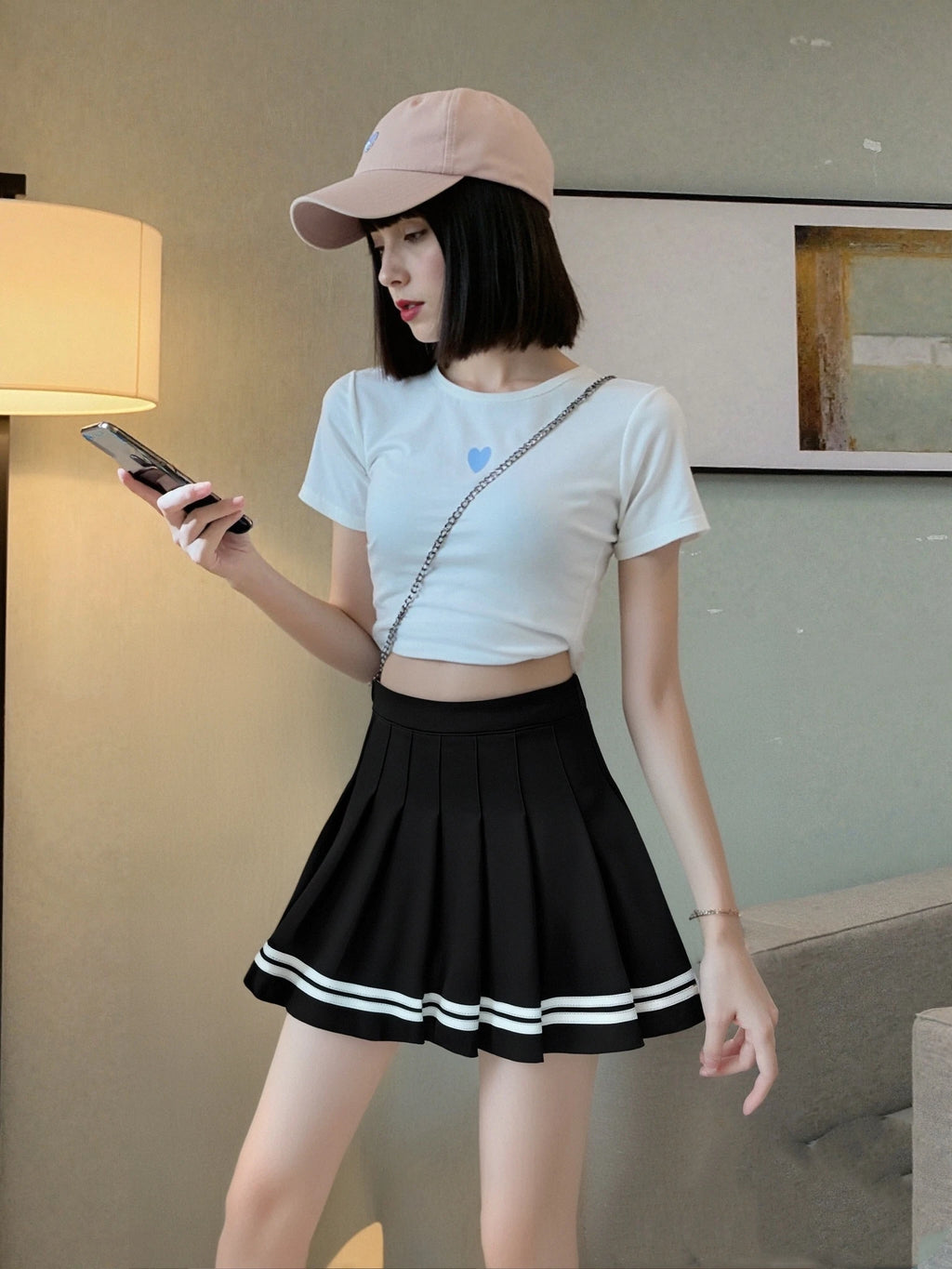 Vintage Korean Style Patchwork Skirt Harajuku JK Black Pleated Skirts Gothic Streetwear High Waist Mini Skirt Women Punk Skirt