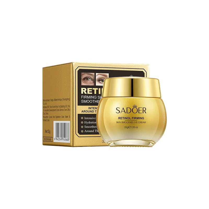 SADOER  Retinol Eye Cream Reduces Dark Circles and Wrinkles Moisturizes and Tightens The Eyes, Eye Cream Korean Eye Care Product