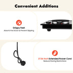 2500W Double-Burner Electric Stove Electric Hob Cooker with 2 Plate Adjustable Firepower 220-240V for Cooking Food