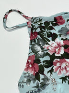 Women's Floral Print High Slit Thigh Halter Dress - Summer Sleeveless Sexy Bodycon Beach Party Clubwear