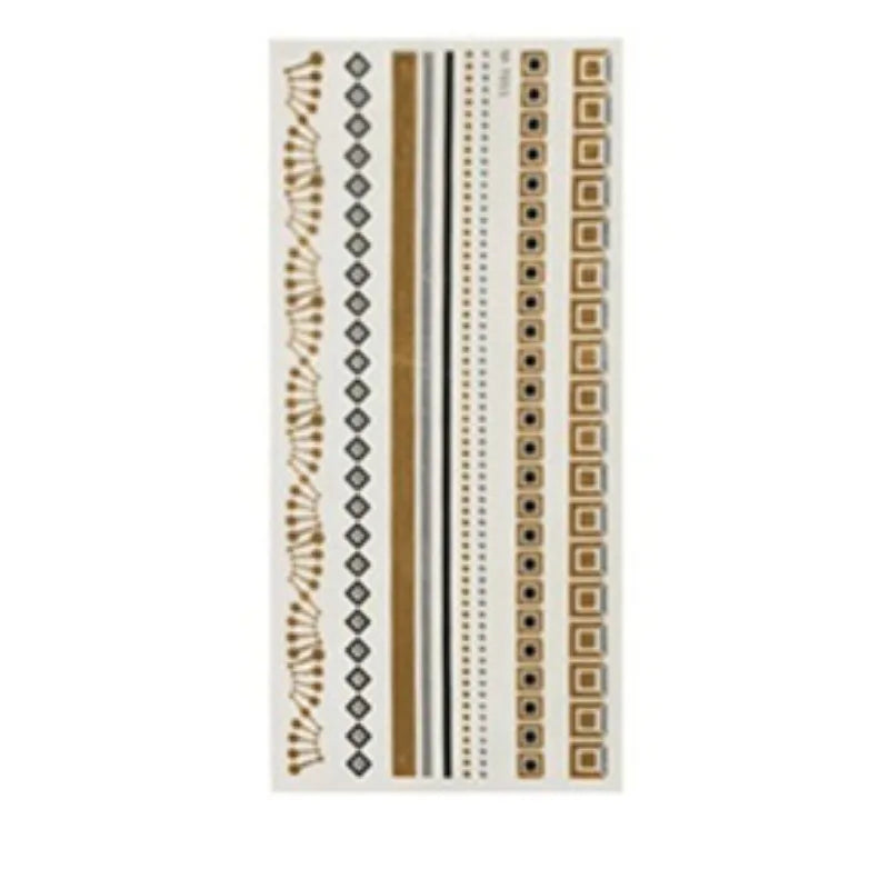 Gold Lace Tattoo Sticker Hanna Tattoo Tattoo Waterproof Temporary Tattoo Stickers Cool English Alphabet Fake Tattoos