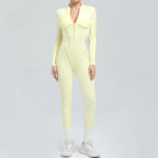 Women's Tracksuit Gym Workout Sports Clothes Outfit Zipper Jumpsuit Yoga Fitness Overalls Set Open Back Bodysuits Suit for Women