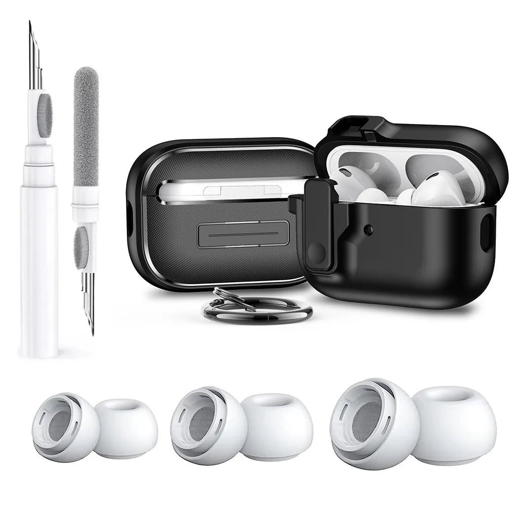 For AirPods Pro 2 Case Cover with Cleaner Kit,Shockproof Protective Case for Apple AirPod Pro 2nd 1st Generation Case