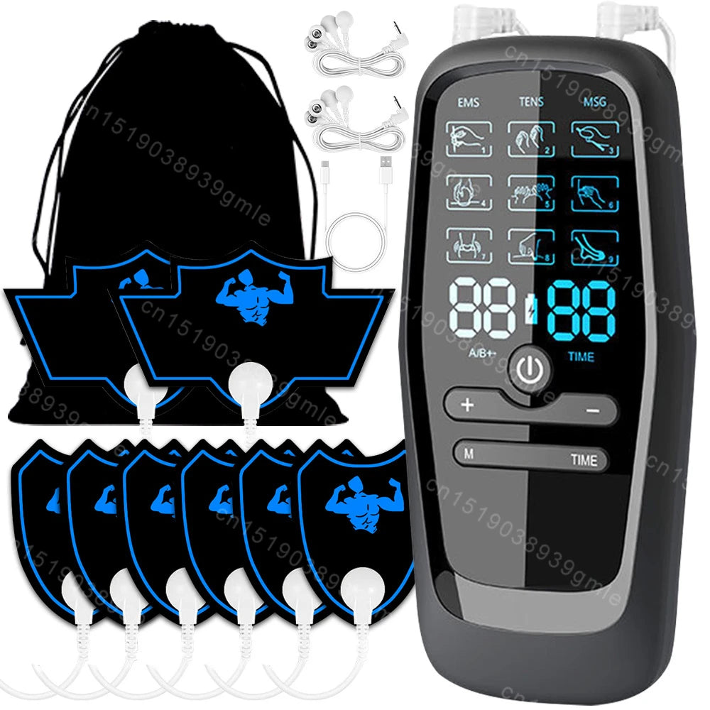Ems Eletric Muscle Stimulator Therapy High-Frequency Tens Muscle Stimulator Physiotherapy Pulse Body Massager Slimming Machine
