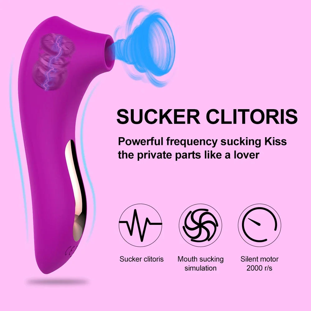 Nipple Teasing Sucking Vibrator Clitoris G-Spot Stimulating Massager Powerful Sucking Oral Sex Female Masturbator Adult Products Secondary image