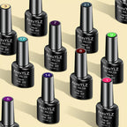 28Pcs/Set Gel Nail Polish Set Glass bottle Soak Off UV Gel Varnish Red Pink Colorful Gel Polish Matte Top Base Coat Nail Gel Kit