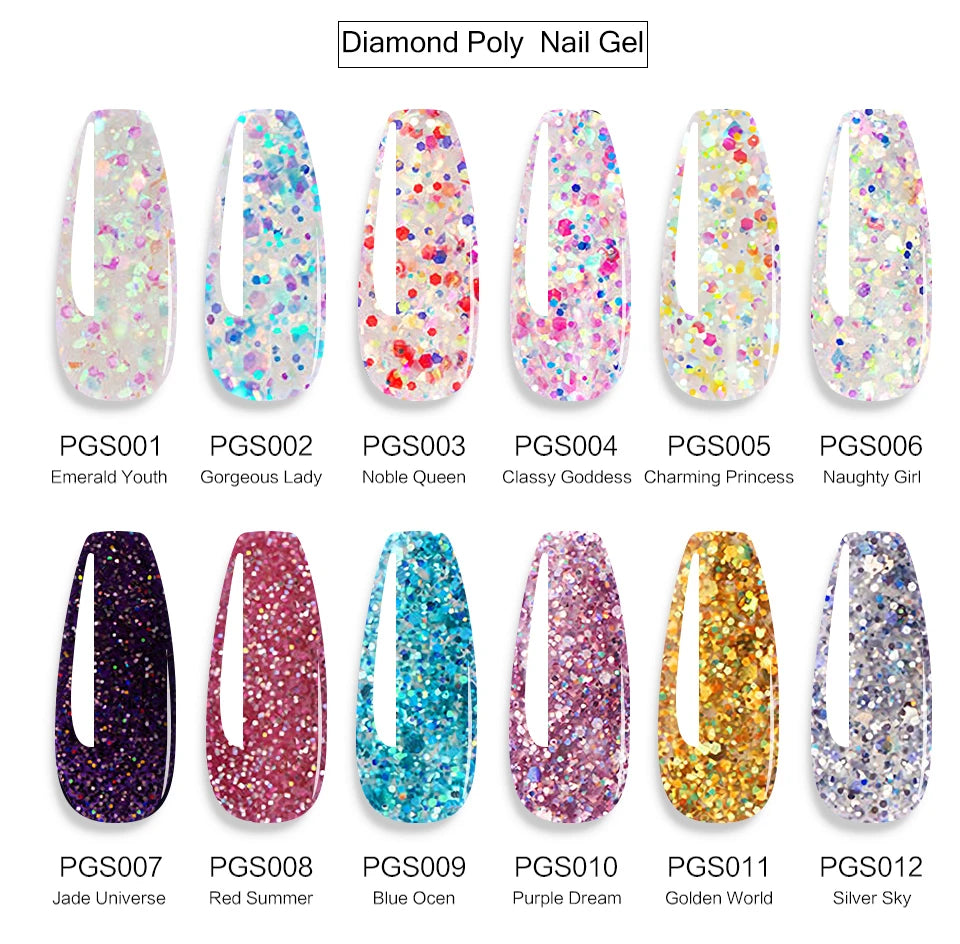 Limegirl Nail Set Nail Gel Tools Kit 54W Nail Lamp 18/12/7 Colors UV Gel Nail Polish Kit Contains Nail Drill Machine Nail Kit