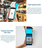 Scangle SP01 POS System With NFC For Sumup 5.5 inch BT Terminal Handheld POS WIFI Android PDAs POS With NFC Reader 58MM printer