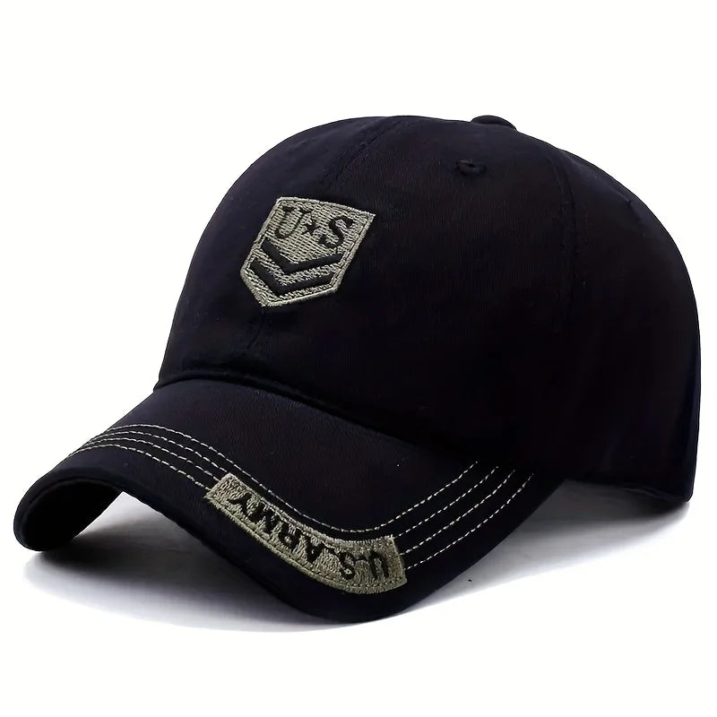 Outdoor Men's Camouflage Hat Trendy Embroidered Baseball Cap UV Protection Sun Hat Peaked Cap Military Cap For Fishing Hiking Image principale du produit