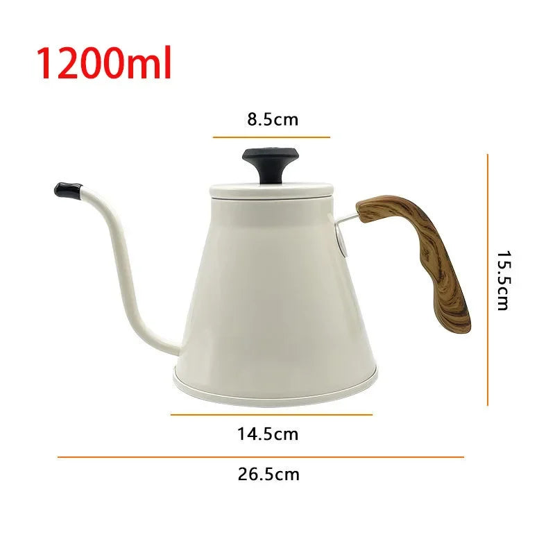 Stainless Hand Drip Coffee Maker with Thermometer Goose Beak Kettles Teapot Gooseneck Kettle Coffee Pot