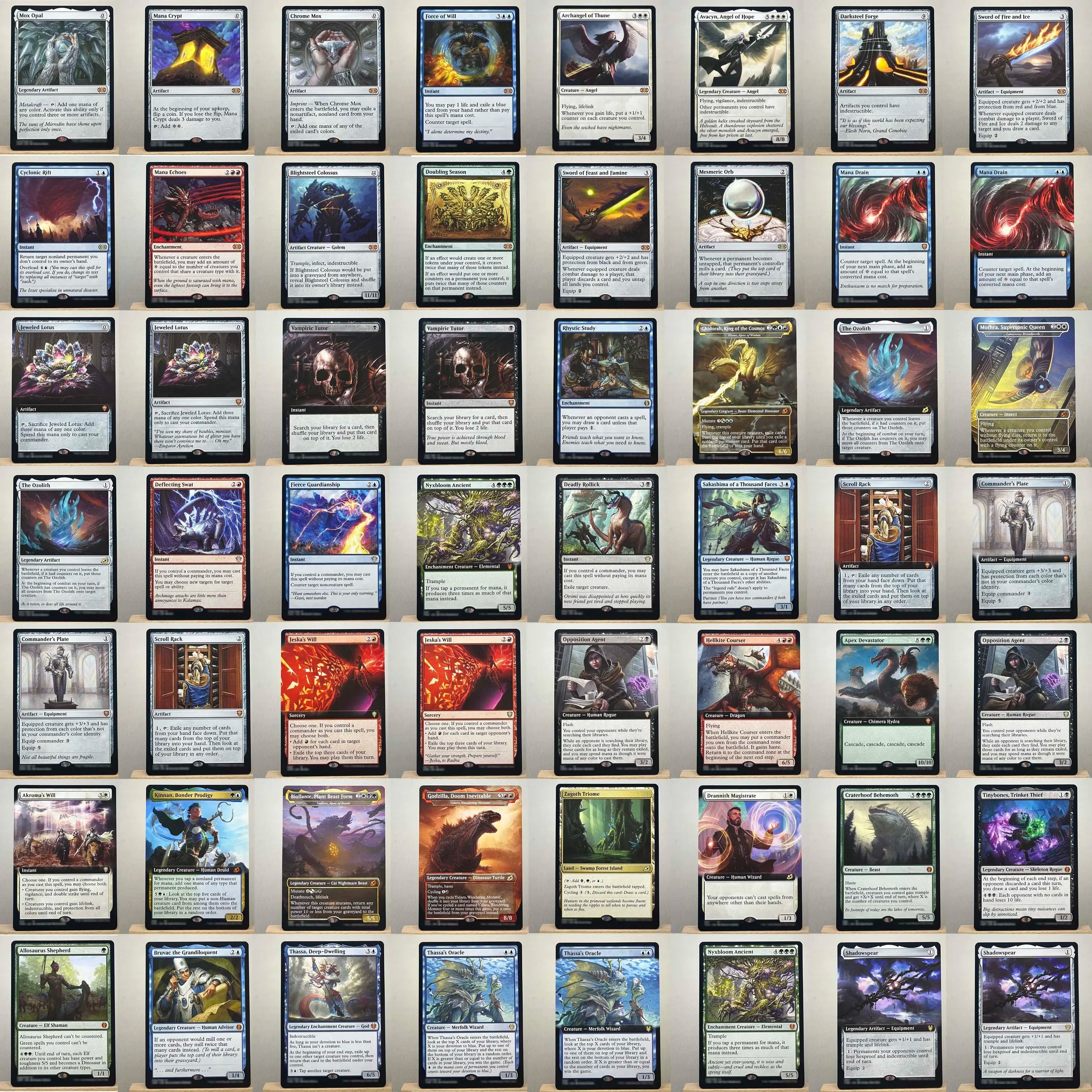 Whole Set TCG Cards for Home Play Proxy magical power9 beta fetch lands VMA dual  shock land The One Ring gathering Sol Ring