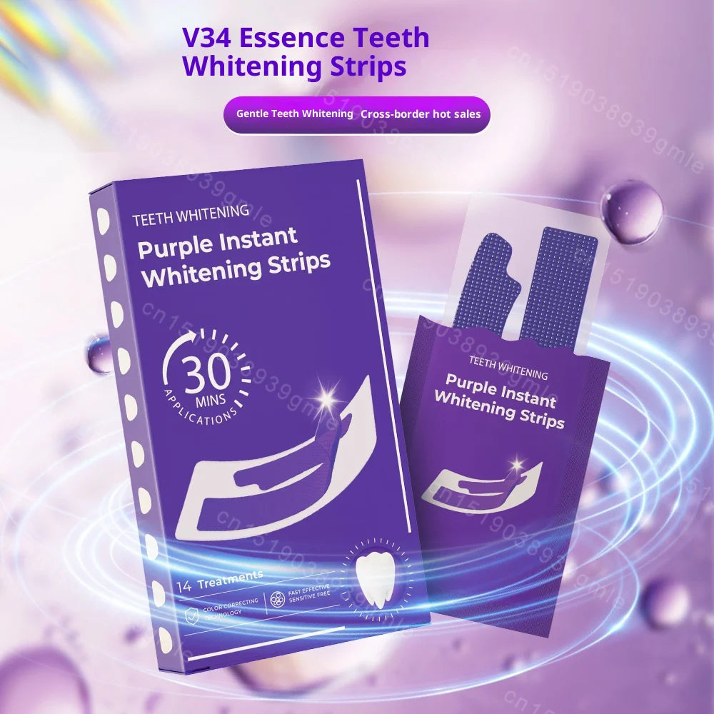 Teeth Whitening Strips Cleaning Dental Yellow Plaque Stains Removal Bleacher Restore Bright Tooth Oral Hygiene Care Stickers Gel