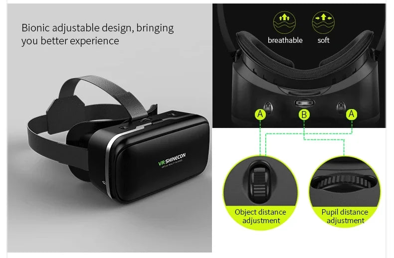 VR Shinecon 10.0 Helmet 3D Glasses Virtual Reality Casque For Smartphone Smart Phone Goggles Headset Viar Video Game Binoculars