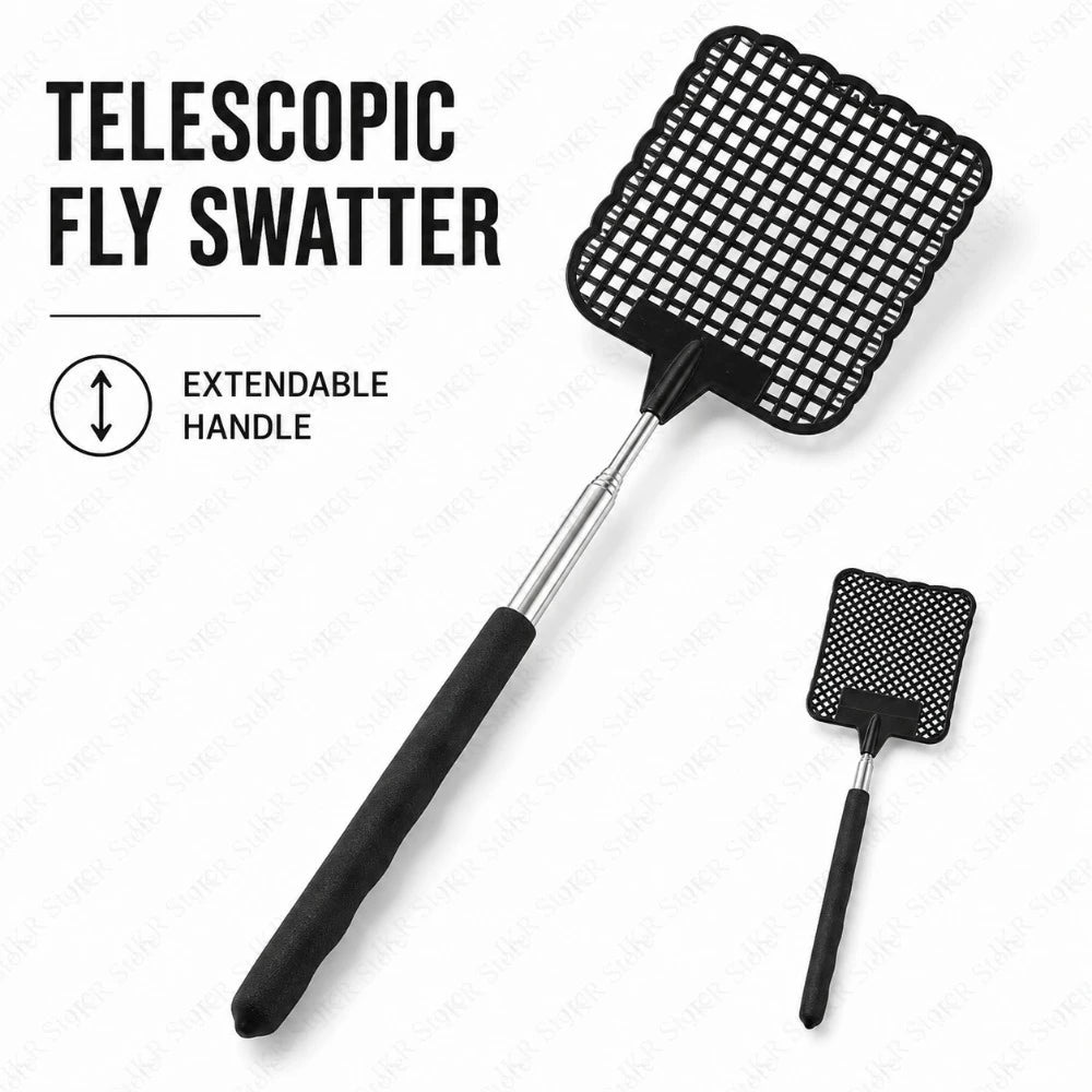 Expandable Fly Swatter Mosquito Killer Stainless Steel Swatting Device Household Indoor Outdoor Pest Control Tool