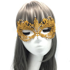 New Women Hollow Lace Face Mask Masquerade Sexy Cosplay Prom Party Props Costume Mask Nightclub Halloween Black Eye Mask