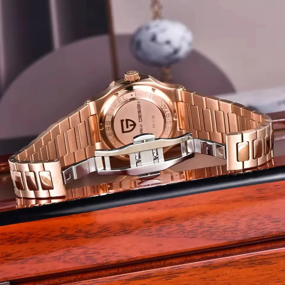 PAGANI DESIGN New Sporty Elegance Mechanical Watch Sapphire Seagull ST16 Movt Man watch Stainless Steel Luminous Men's Watches
