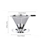Reusable Coffee Filter Holder Double Layer Stainless Steel Coffee Tea Strainer Coffee Accessories Coffee Making Tool