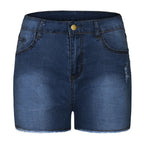 Women's High Waist Butt Lifting Denim Shorts Frayed Hem Stretchy Bodycon Jeans Shorts Sexy Summer Club Hot Pants Streetwear 2026