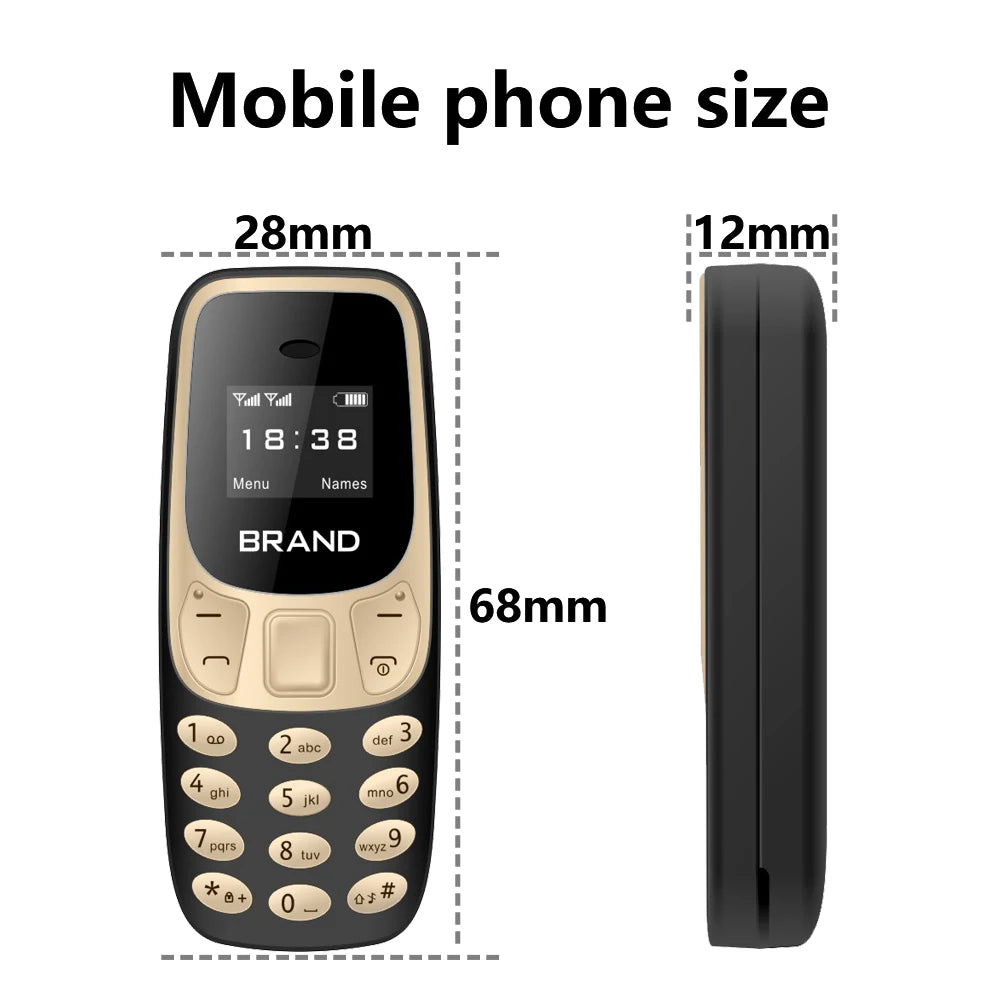 SERVO BM10 Mini Mobile Phone 2 SIM Card Bluetooth Earphone Voice Changer Dialer Low Radiation Sound Recording Small Cellphone