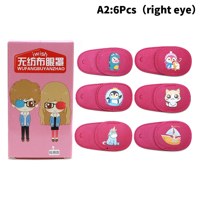 6pcs Children Health Care Kids Child Occlusion Medical Lazy Eye Patch Eyeshade For Kids Strabismus Treatment Vision Care Kit