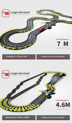 Electric Remote Control Slot Car Track Large 2-Player Competitive Dual Mode Remote Adjustable Splicing Kids Adults Gift Toy Set