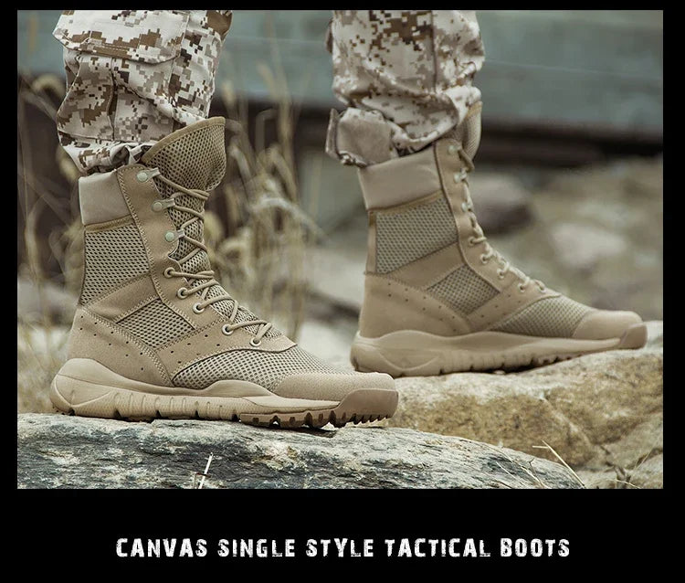 35-47 Size Men Women Ultrallight Outdoor Climbing Shoes Tactical Training  Boots Summer Breathable Mesh Hiking Desert Boot