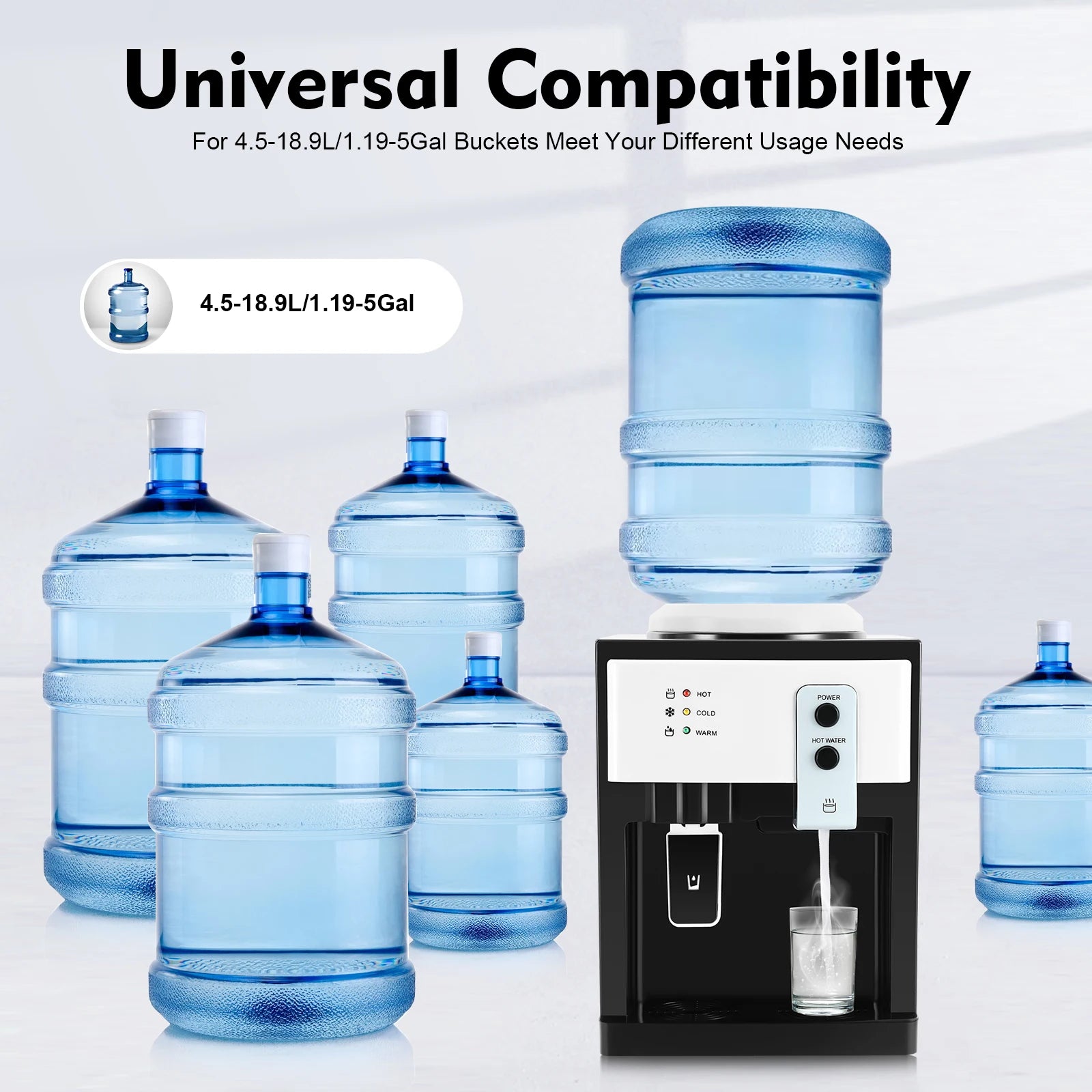 500W Electric Hot and Cold Water Cooler Dispenser 220V Countertop Water Cooler Dispenser 4.5-18.9L Water Dispensers Cooler Water Secondary image
