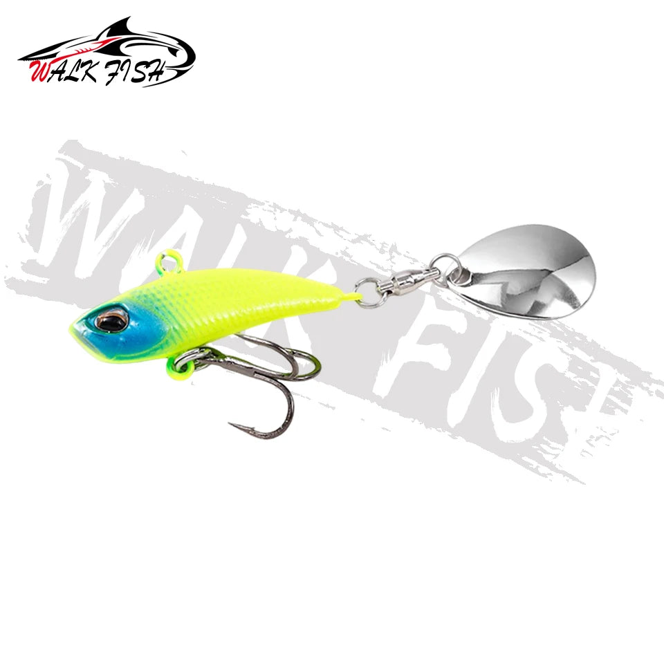 WALK FISH 7g 11g 15g 21g Spinner Bait Metal VIB Fishing Lure Rotating Tail Vibration Sequins Japan Wobbler Trolling Bait Pesca